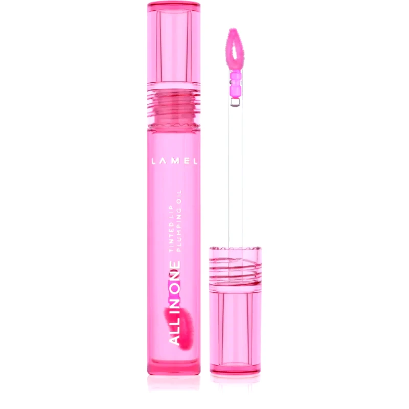 LAMEL LAMEL All in One Lip Tinted Plumping Oil λάδι με χρώμα για τα χείλη για αύξηση του όγκου № 402 Pink Sparkle 3 ml