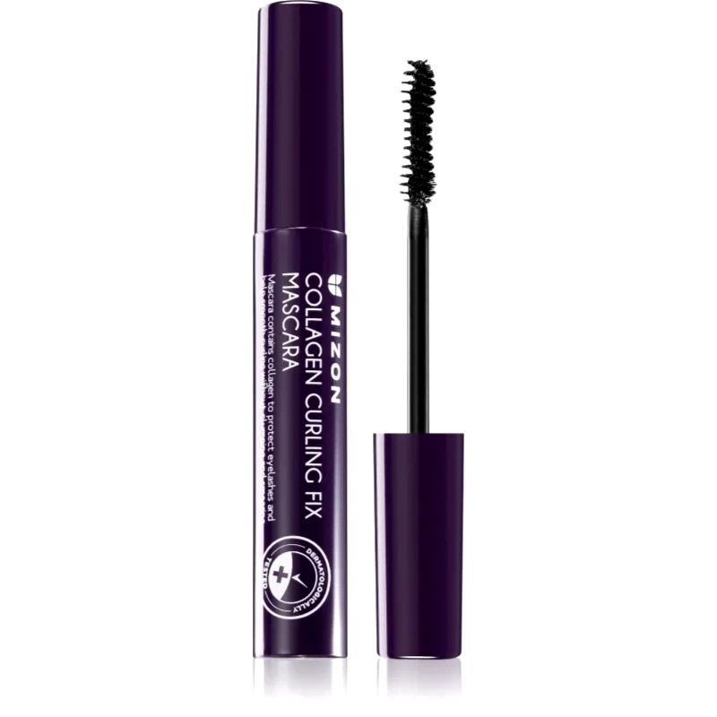 Mizon Mizon Collagen Curling Fix αδιάβροχη μάσκαρα για επιμήκυνση των βλεφαρίδων με κολαγόνο απόχρωση Black 6 ml