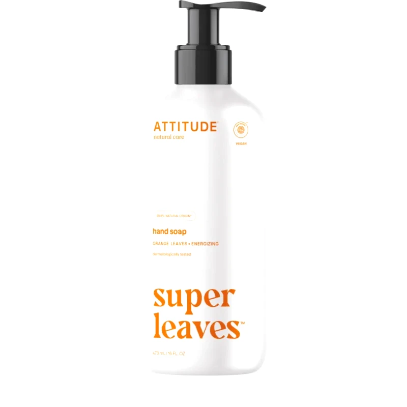Attitude Attitude Super Leaves Orange Leaves φυσικό ρευστό σαπούνι για τα χέρια με αποτοξινωτικό αποτέλεσμα 473 ml