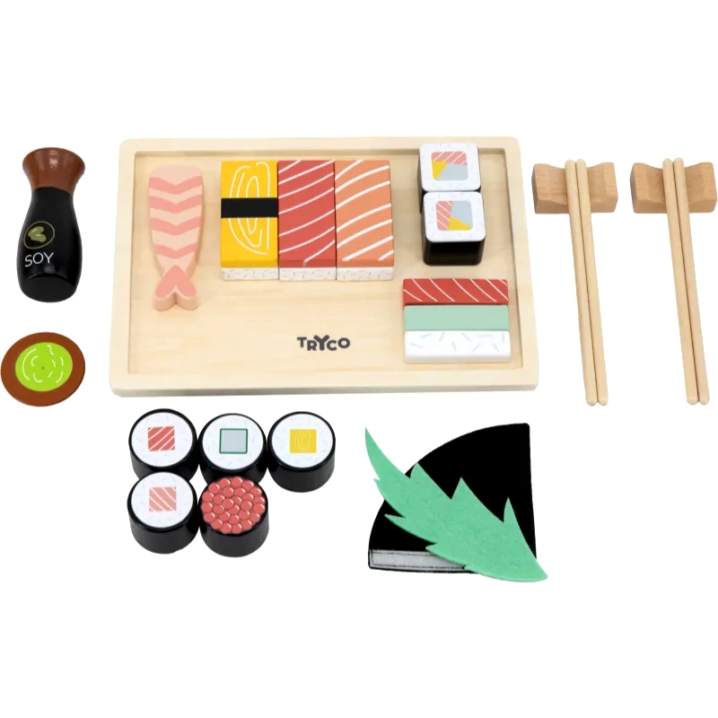 Tryco Tryco Wooden Sushi Set παιχνίδι από ξύλο 18m+ 1 τμχ