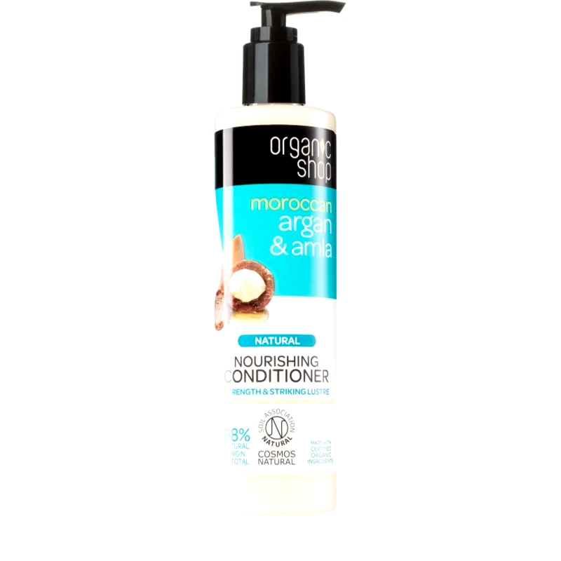 Organic Shop Organic Shop Natural Moroccan Argan & Amla θρεπτικό κοντίσιονερ για βαμμένα και κατεστραμμένα μαλλιά 280 ml