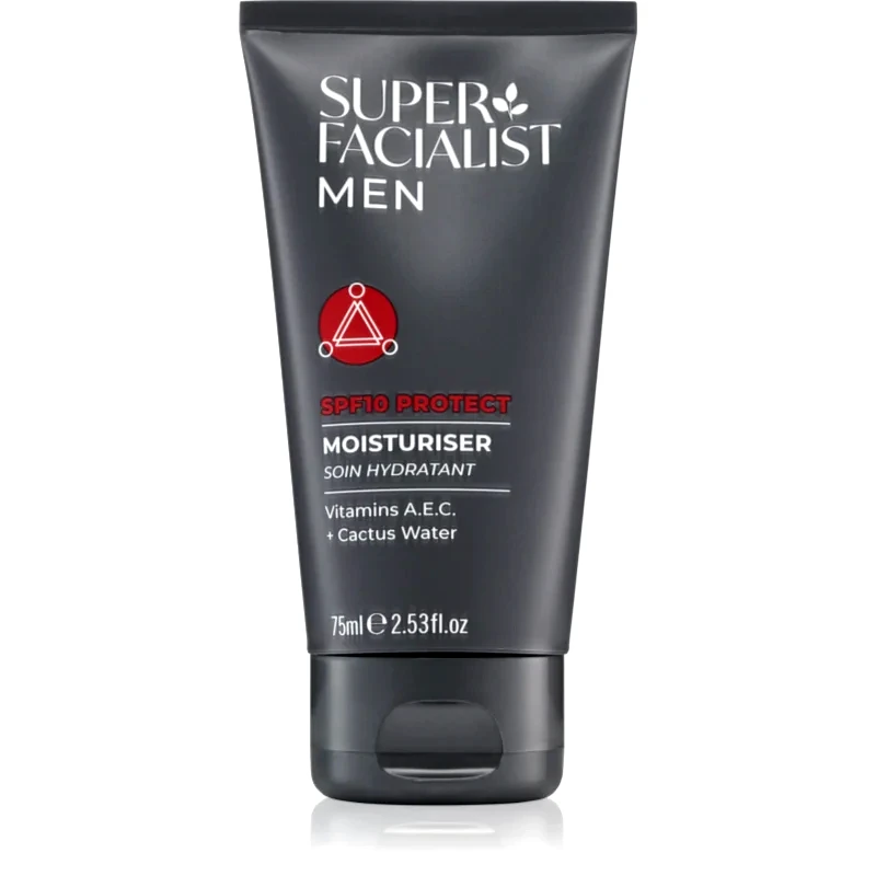Super Facialist Super Facialist For Men Protect ενυδατική κρέμα ημέρας SPF 10 για άντρες 75 ml