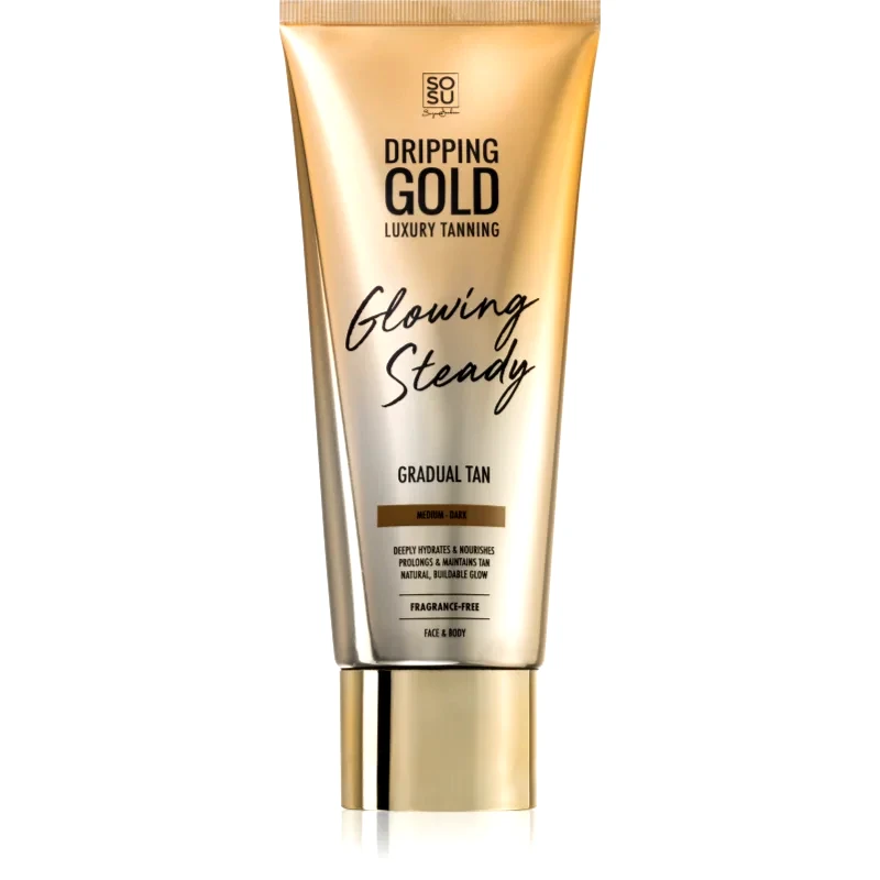 Dripping Gold Dripping Gold Glowing Steady κρέμα αυτομαυρίσματος για σταδιακό μαύρισμα Medium - Dark 200 ml