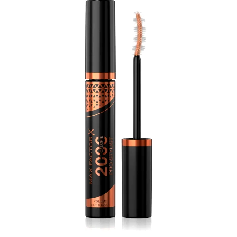 Max Factor Max Factor 2000 Calorie Pro Stylist μάσκαρα για όγκο και περιστροφή των βλεφαρίδων απόχρωση Black Brown 9 ml