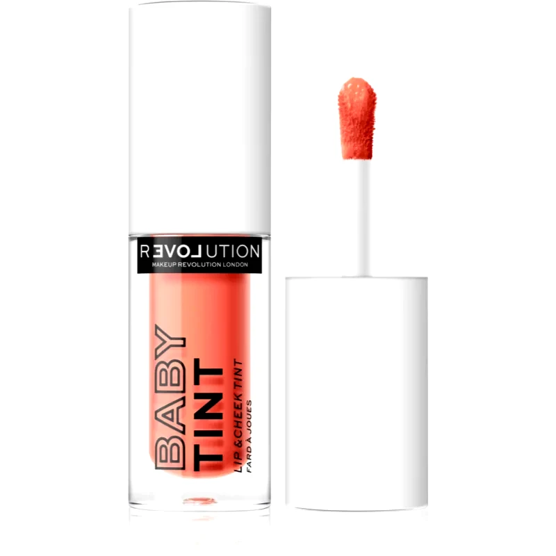 Revolution Relove Revolution Relove Baby Tint υγρό ρουζ και λιπ γκλος απόχρωση Coral 1.4 ml