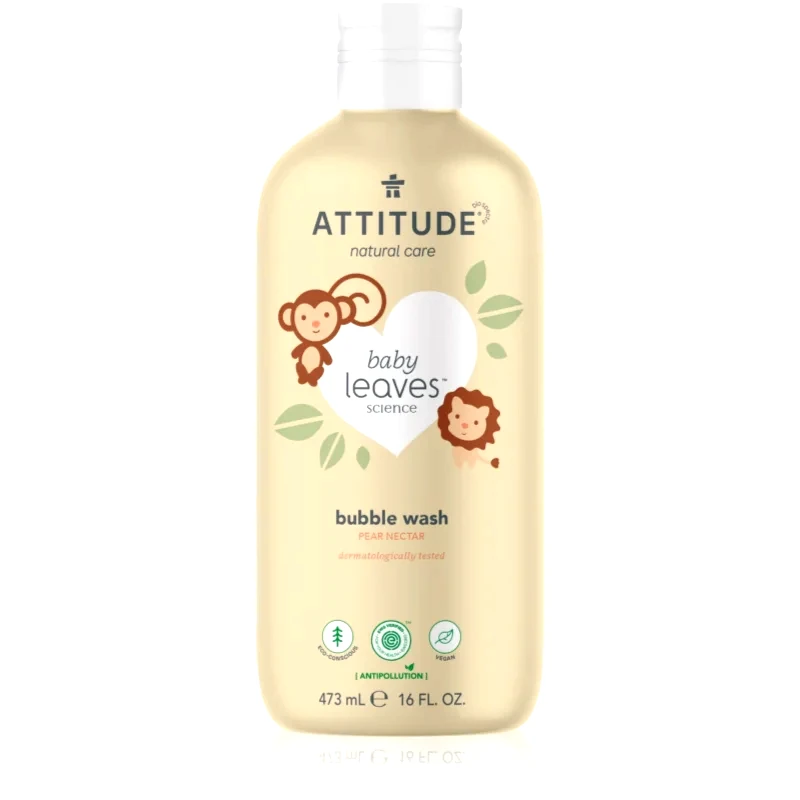 Attitude Attitude Baby Leaves Pear Nectar αφρόλουτρο μπάνιου για παιδιά 473 ml