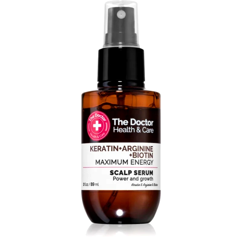 The Doctor The Doctor Keratin + Arginine + Biotin Maximum Energy ορός για τριχωτό της κεφαλής με κερατίνη 89 μλ