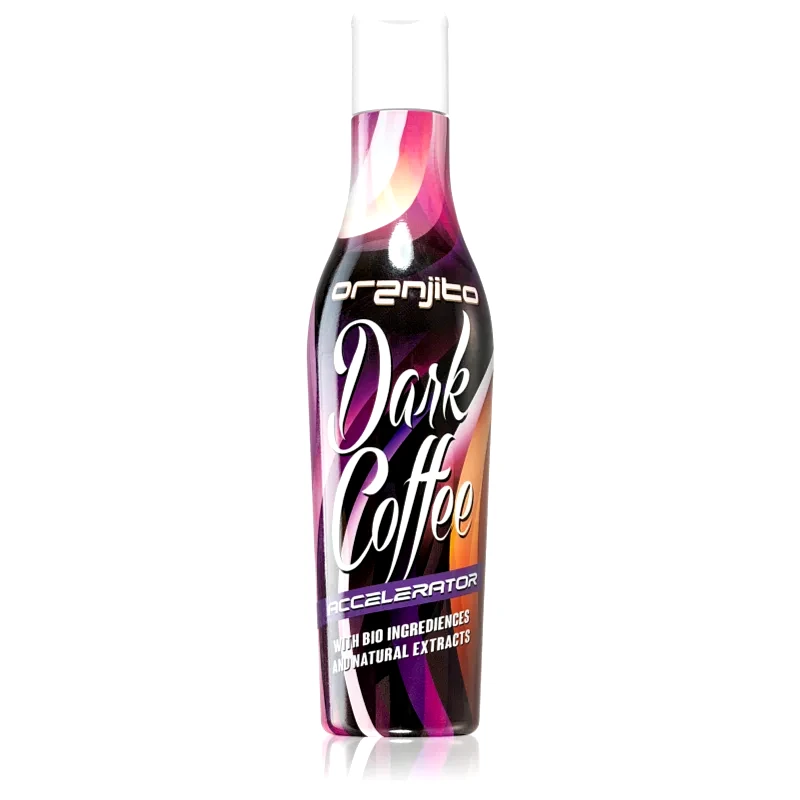 Oranjito Oranjito Dark Coffee Accelerator αντηλιακό γαλάκτωμα για το σολάριουμ με γιο-συστατικά και επιταχυντή μαυρίσματος 200 ml