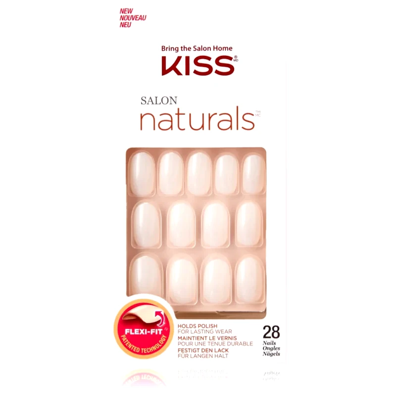 KISS KISS Salon Natural Break Even Ψεύτικα νύχια 28 τμχ