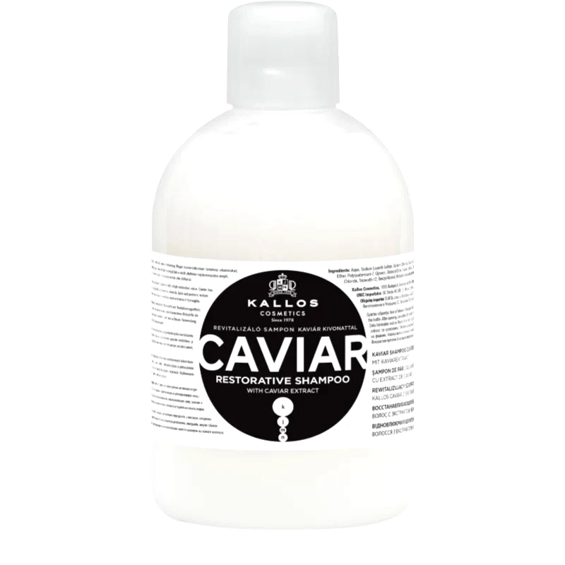 Kallos Kallos KJMN Professional Caviar αποκαταστατικό σαμπουάν με χαβιάρι 1000 ml