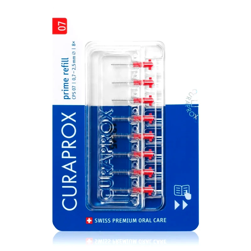 Curaprox Curaprox Prime Refill ανταλλακτικά μεσοδόντια βουρτσάκια σε κυψέλη CPS 07 0,7 - 2,5 mm 8 τμχ