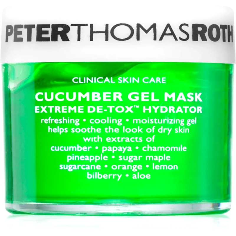 Peter Thomas Roth Peter Thomas Roth Cucumber De-Tox Gel Mask ενυδατική τζελ μάσκα Για πρόσωπο και τη περιοχή των ματιών 50 ml
