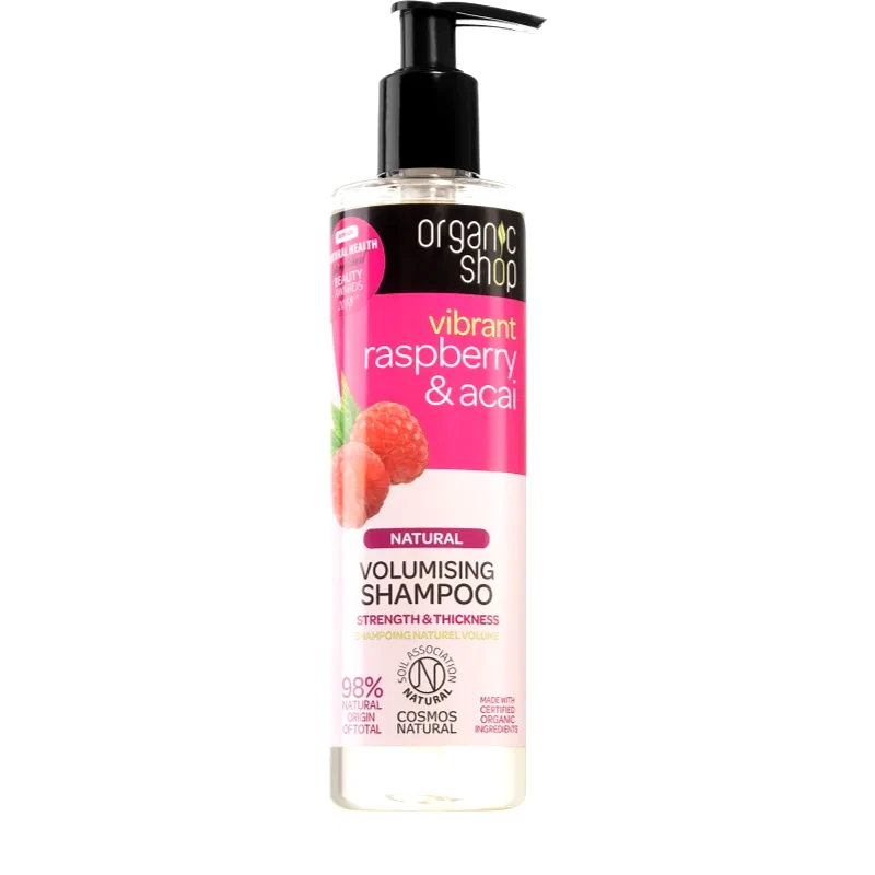 Organic Shop Organic Shop Natural Raspberry & Acai καθαριστικό σαμπουάν για όγκο 280 ml