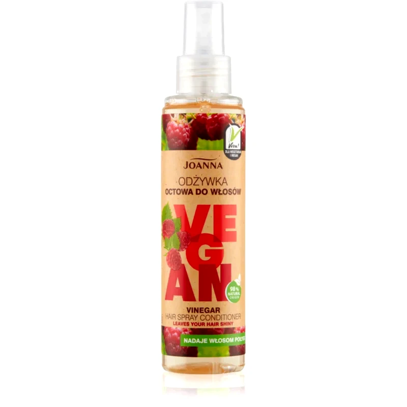 Joanna Joanna Vegan Raspberry Vinegar κοντίσιονερ σε σπρέι Για λάμψη και απαλότητα μαλλιών 150 μλ
