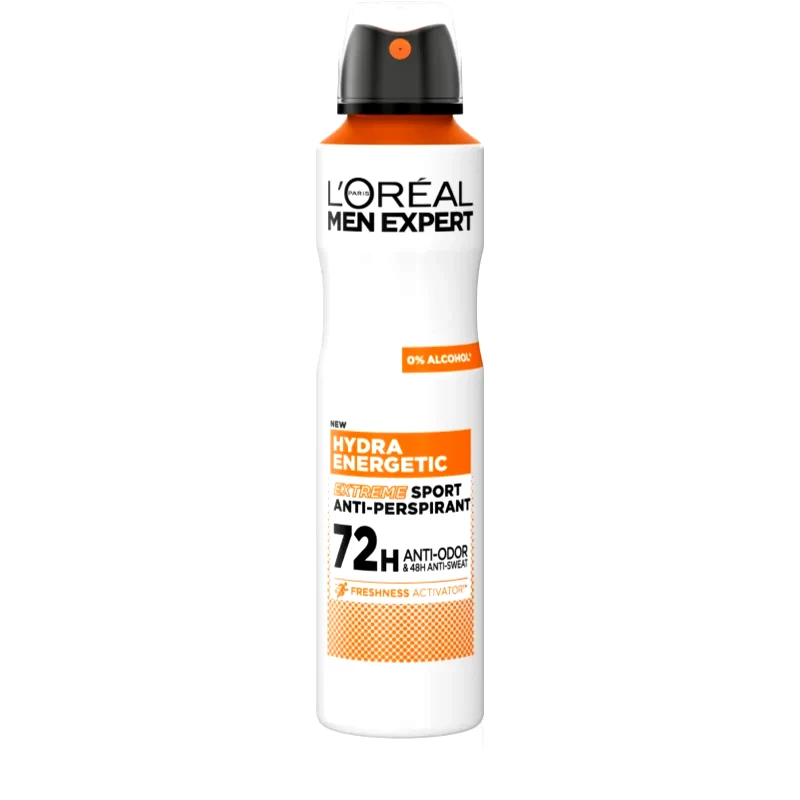 L’Oréal Paris L’Oréal Paris Men Expert Hydra Energetic αντιιδρωτικό σε σπρέι ενάντια στην δυσοσμία και τον ιδρώτα 150 ml