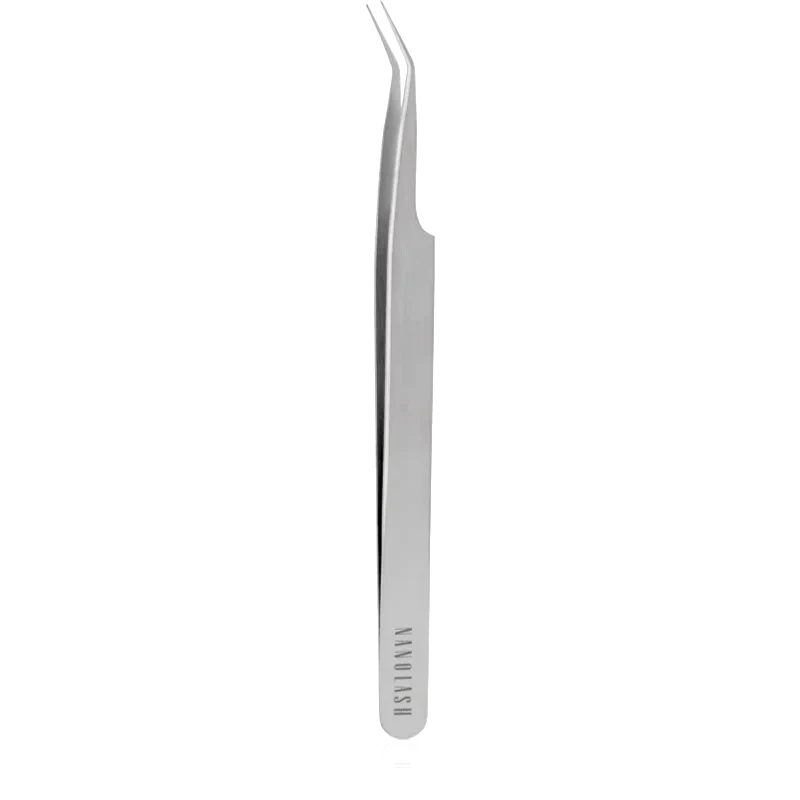 Nanolash Nanolash Eyelash Tweezers Curved εργαλείο για εφαρμογή ψεύτικων βλεφαρίδων 1 τμχ