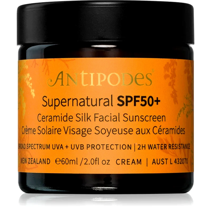 Antipodes Supernatural SPF50+ Ceramide Silk Facial Sunscreen προστατευτική κρέμα προσώπου με κηραμίδια SPF 50+ 60 ml φωτογραφία