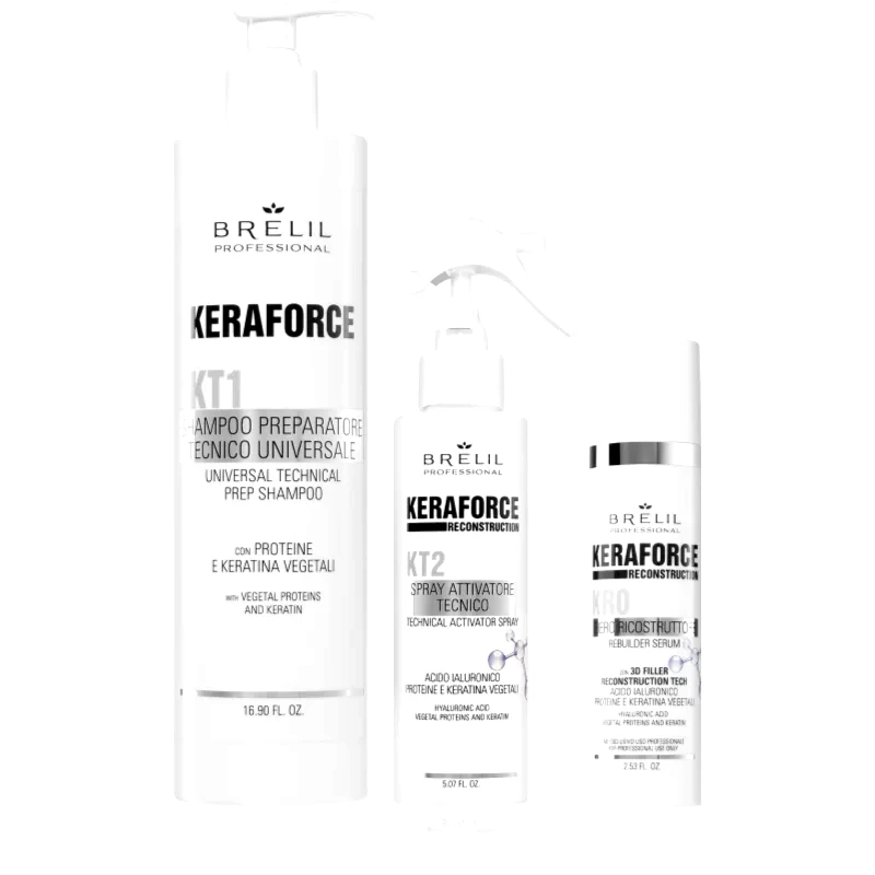 Brelil Professional Brelil Professional Keraforce Σετ για τέλεια εμφάνιση μαλλιών 3 τμχ