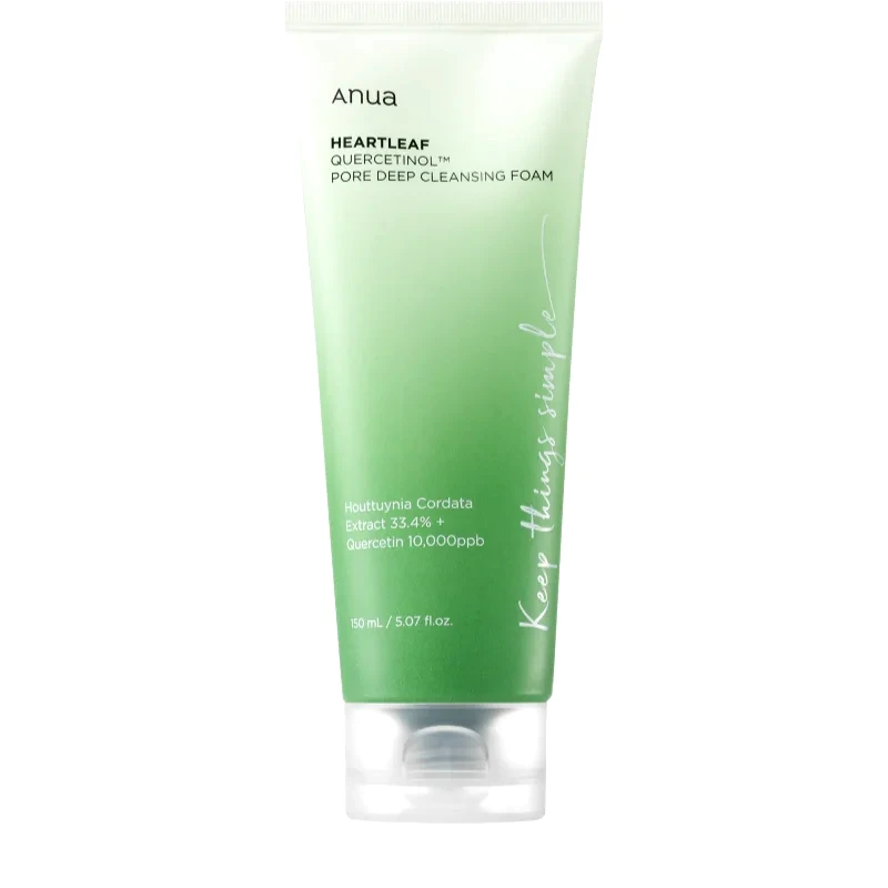 Anua Anua Heartleaf Quercetinol Pore Deep Cleansing Foam αφρός για βαθύ καθαρισμό για μικτή και λιπαρή επιδερμίδα 150 ml