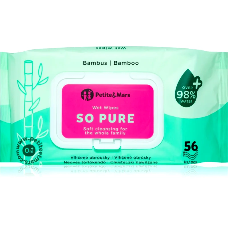 Petite&Mars Petite&Mars So Pure υγρά μωρομάντηλα 4x56 τμχ