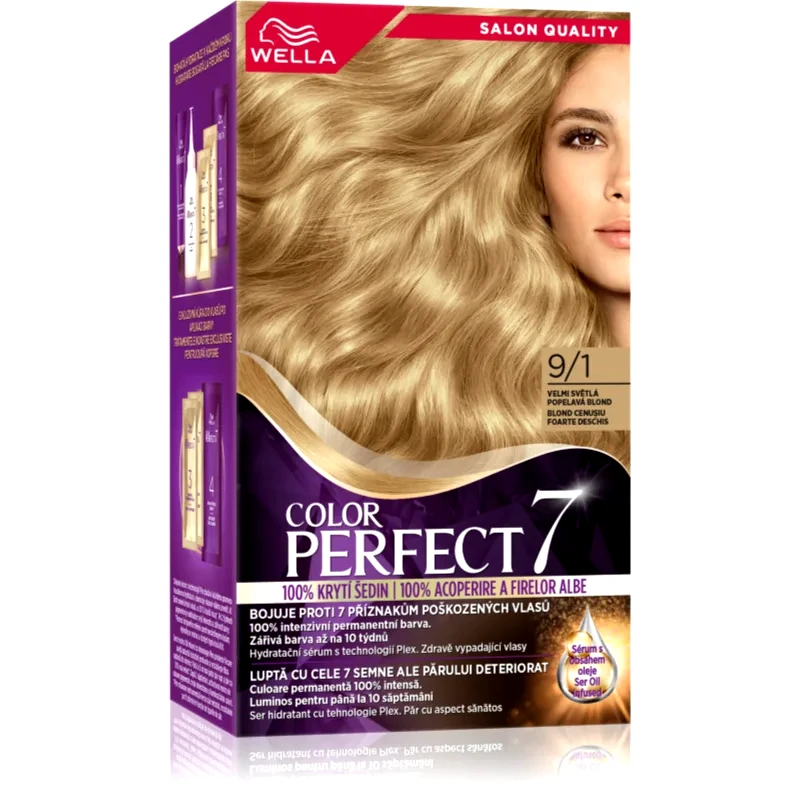 Wella Wella Color Perfect βαφή μαλλιών απόχρωση 9/1 Very Light Ash Blond 1 τμχ