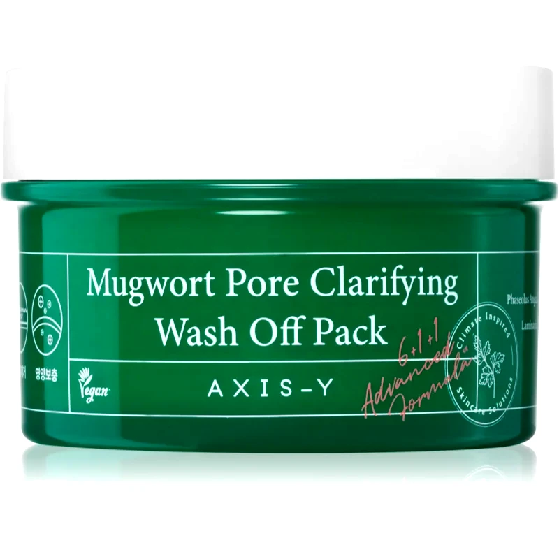 AXIS-Y AXIS-Y 6+1+1 Advanced Formula Mugwort Pore Clarifying Wash Off Pack μάσκα για βαθύ καθαρισμό με καταπραϋντική δράση 100 ml