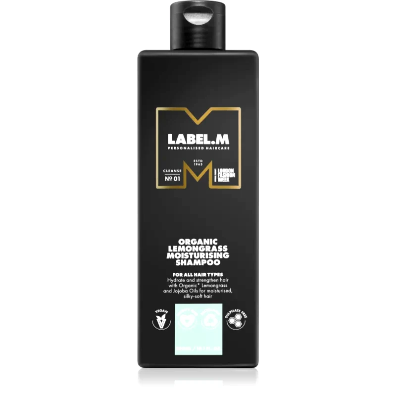 label.m label.m Organic Lemongrass ενυδατικό σαμπουάν για όλους τους τύπους μαλλιών 300 ml