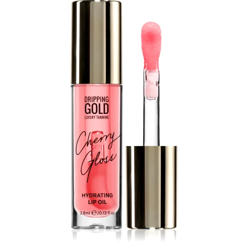 Dripping Gold Dripping Gold Hydrating Cherry Gloss Έλαιο για τα χείλη με ενυδατικό αποτέλεσμα απόχρωση Cherry 3,8 ml