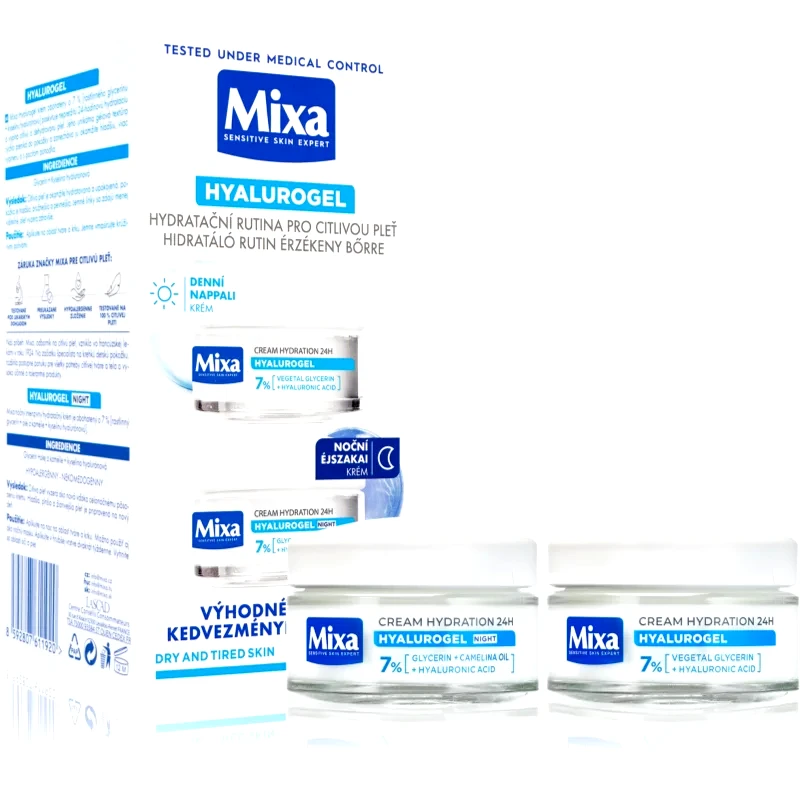 MIXA Mixa Hyalurogel Σετ για έντονη ενυδάτωση επιδερμίδας 2x50 ml