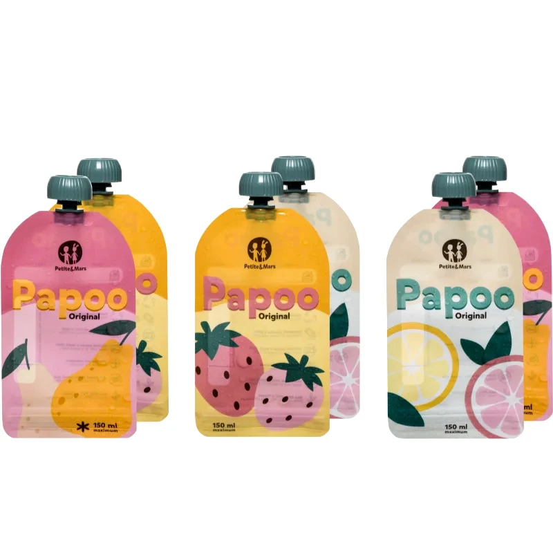 Petite&Mars Petite&Mars Papoo παιδικοί φρουτοπολτοί 6x150 ml