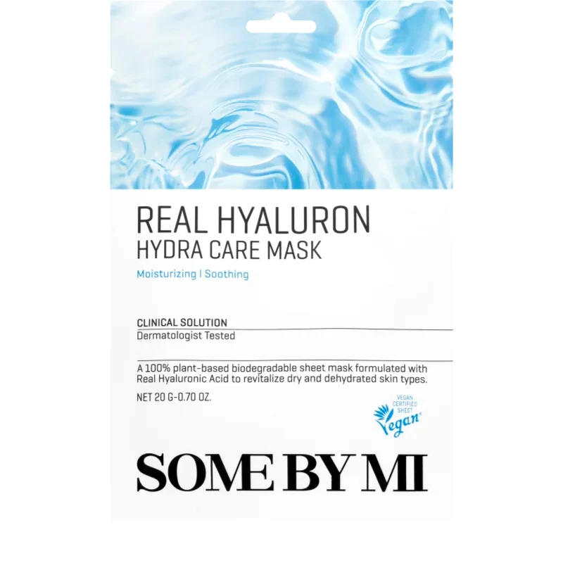 Some By Mi Some By Mi Clinical Solution Hyaluron Hydra Care Mask υφασμάτινη μάσκα ενυδάτωσης με καταπραϋντική δράση 20 γρ