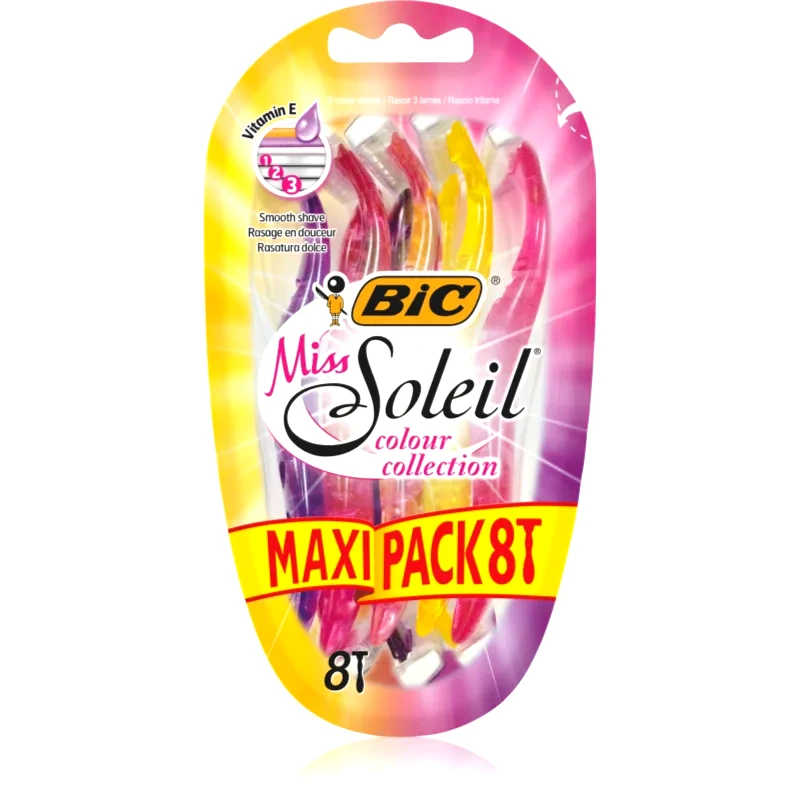 BIC BIC Miss Soleil Color μιας χρήσεως ξυραφάκια για γυναίκες 8 τμχ