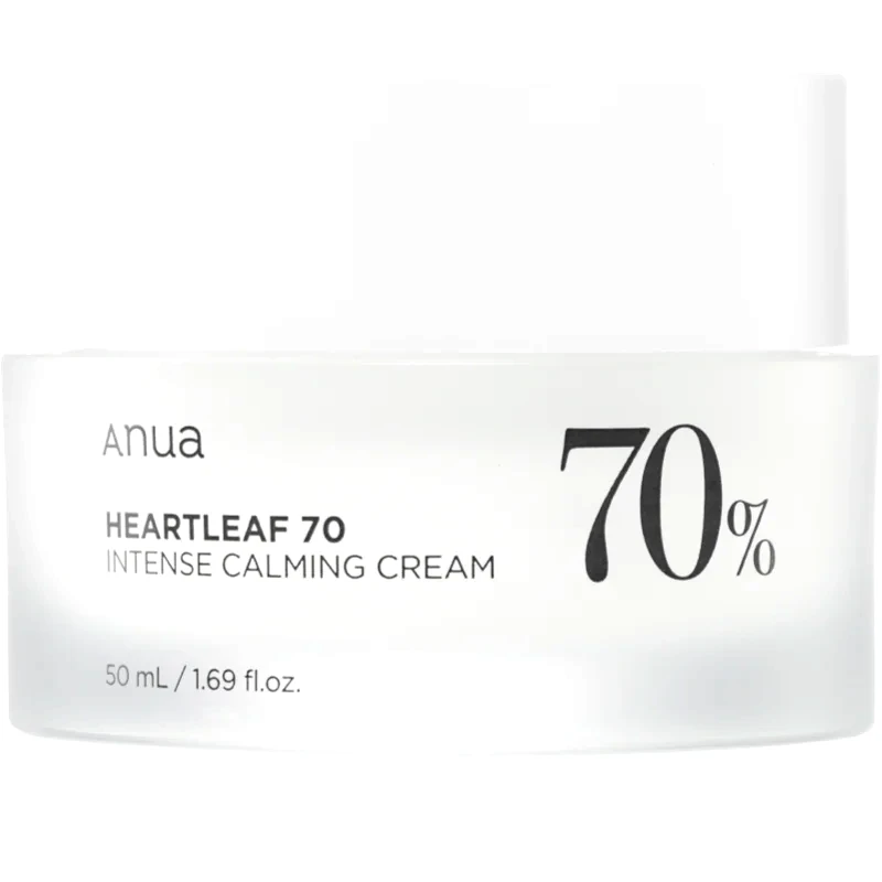 Anua Anua Heartleaf 70% Intense Calming Cream εντατικά καταπραϋντική και προστατευτική κρέμα για όλους τους τύπους επιδερμίδας ακόμα και ευαίσθητης 50 ml