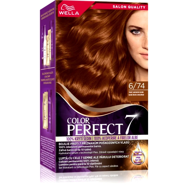 Wella Wella Color Perfect βαφή μαλλιών απόχρωση 6/74 Dark Blonde Amber 1 τμχ