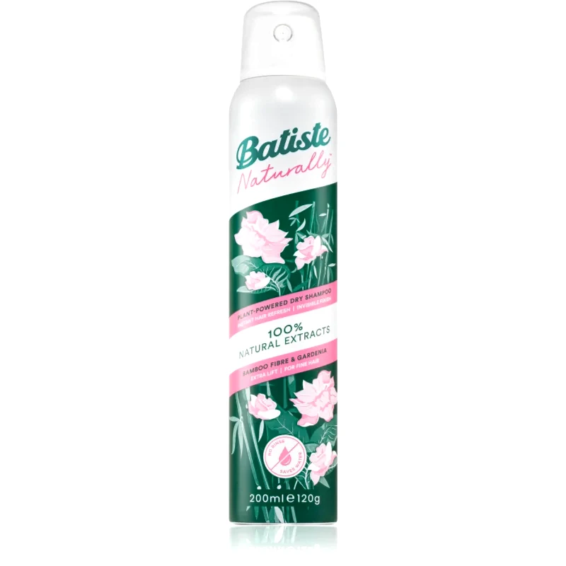 Batiste Batiste Naturally Bamboo & Gardenia ξηρό σαμπουάν για απορρόφηση του περιττού σμήγματος 200 ml