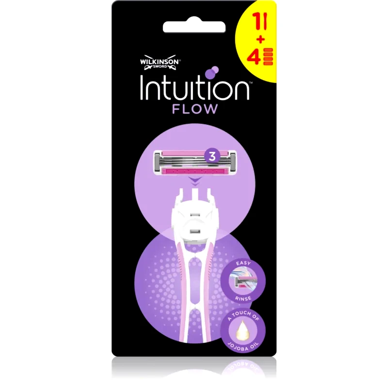 Wilkinson Sword Wilkinson Sword Intuition Flow Hybrid γυναικεία ξυριστική μηχανή + ανταλλακτικές λεπίδες 4 τεμ.