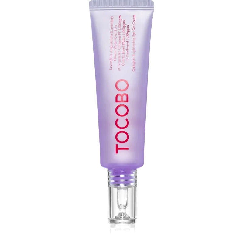 TOCOBO TOCOBO Collagen Brightening Eye Gel Cream αντιρυτιδική κρέμα ματιών που μειώνει το πρήξιμο και τους μαύρους κύκλους με λεβάντα 30 ml