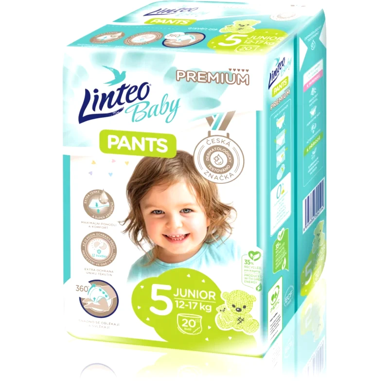 Linteo Linteo Baby Pants πάνα - βρακάκι μιας χρήσης Junior Premium 12-17 kg 20 τμχ