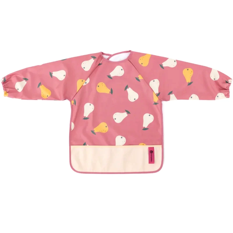 Petite&Mars Petite&Mars Ben σαλιάρα με μακριά μανίκια 2 y+ Pink Pears 1 τμχ