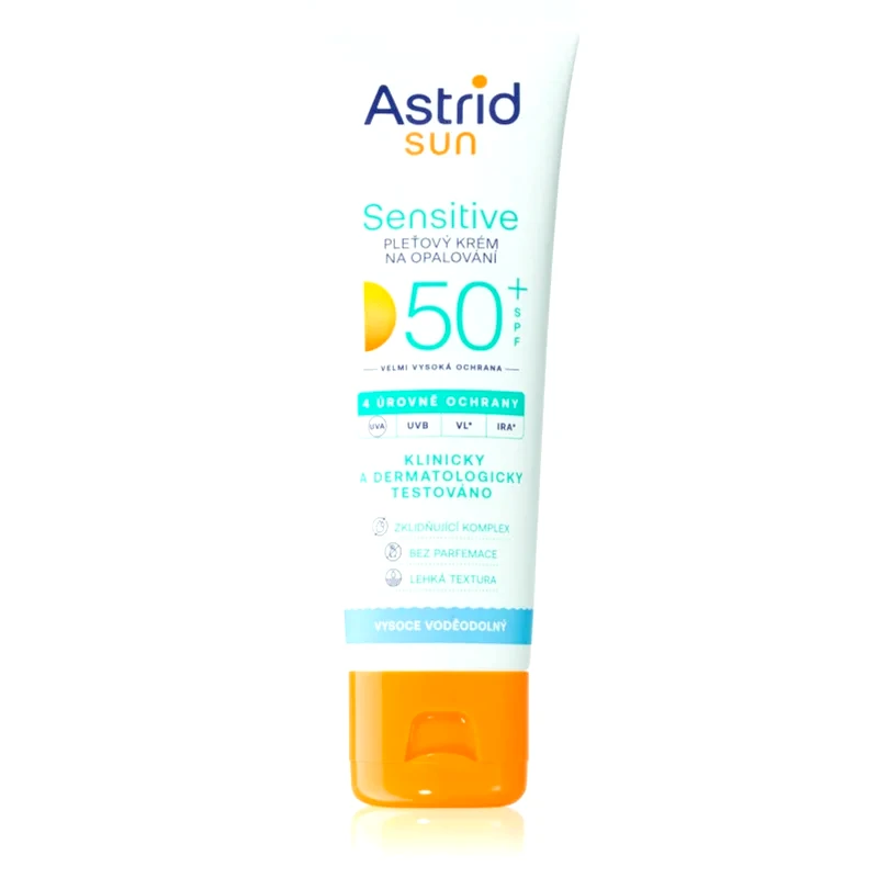 Astrid Astrid Sun Sensitive αντηλιακή κρέμα προσώπου SPF 50+ αδιάβροχο 50 ml