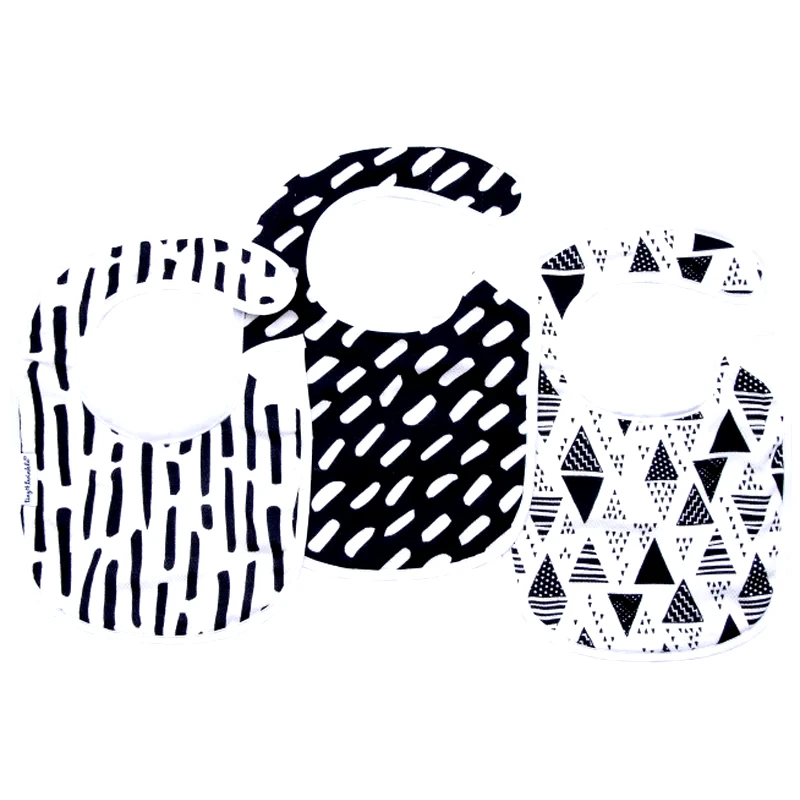 Tiny Twinkle Tiny Twinkle Kaffle Set σαλιάρα Black & White 3 τμχ