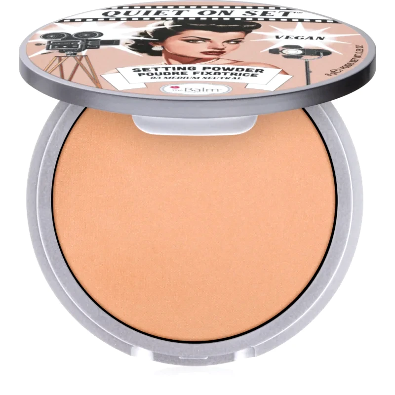 theBalm theBalm Quiet on Set ματ πούδρα απόχρωση 03 Medium Neutral 8 γρ