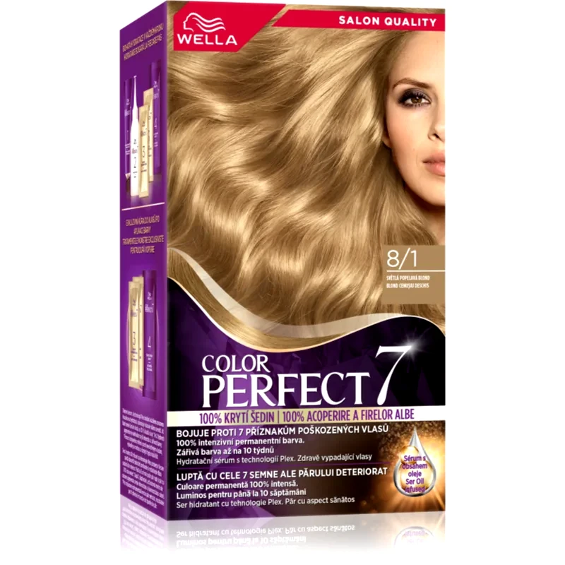 Wella Wella Color Perfect βαφή μαλλιών απόχρωση 8/1 Light Ash Blonde 1 τμχ