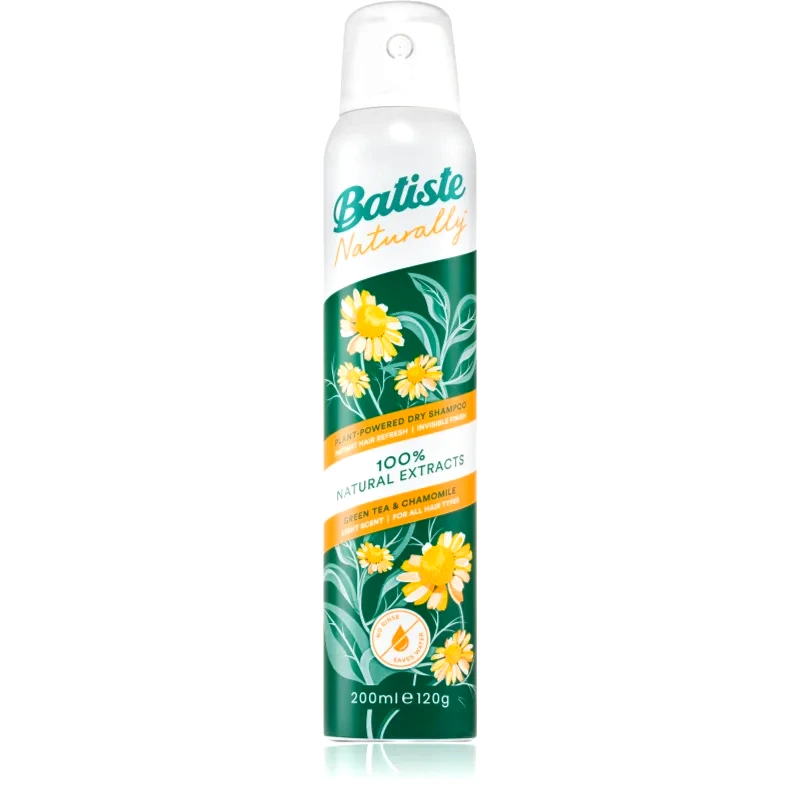 Batiste Batiste Naturally Green tea & Chamomile ξηρό σαμπουάν για απορρόφηση του περιττού σμήγματος 200 ml