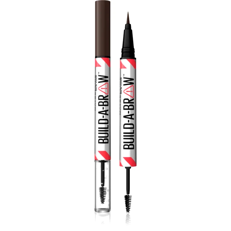 MAYBELLINE NEW YORK MAYBELLINE NEW YORK Build-A-Brow μολύβι ματιών διπλής όψης για φιξάρισμα και σχήμα απόχρωση 260 Deep Brown 1 τμχ