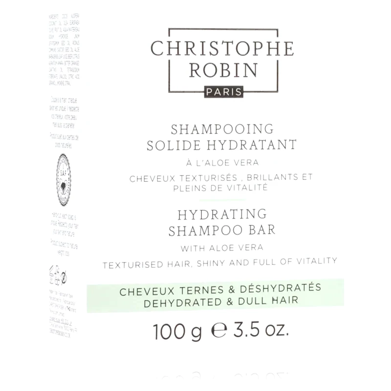 Christophe Robin Christophe Robin Hydrating Shampoo Bar with Aloe Vera Σαμπουάν σε μορφή μπάρας για ξηρά και ευαίσθητα μαλλιά 100 γρ