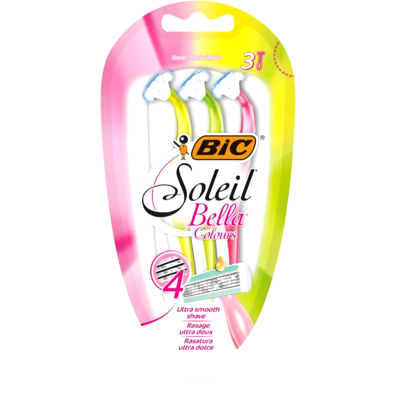 BIC BIC Soleil Bella Colours μιας χρήσεως ξυραφάκια για γυναίκες 3 τμχ