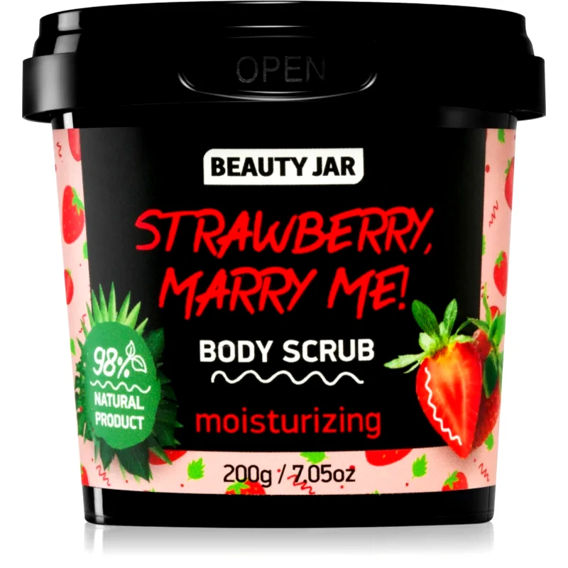Beauty Jar Beauty Jar Strawberry, Marry Me! ενυδατική απολέπιση σώματος 200 γρ