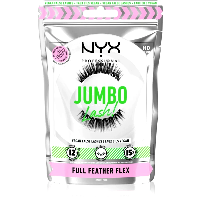 NYX Professional Makeup NYX Professional Makeup Jumbo Lash! τεχνητές βλεφαρίδες τύπος 07 Full Feather Flex 1 ζευγάρι