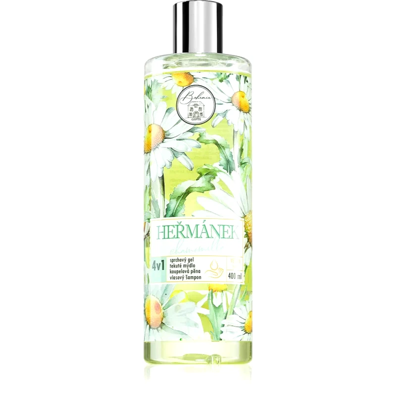 Bohemia Gifts & Cosmetics Bohemia Gifts & Cosmetics Flower Line Chamomilla τζελ πλυσίματος για σώμα και μαλλιά 4 σε 1 400 ml